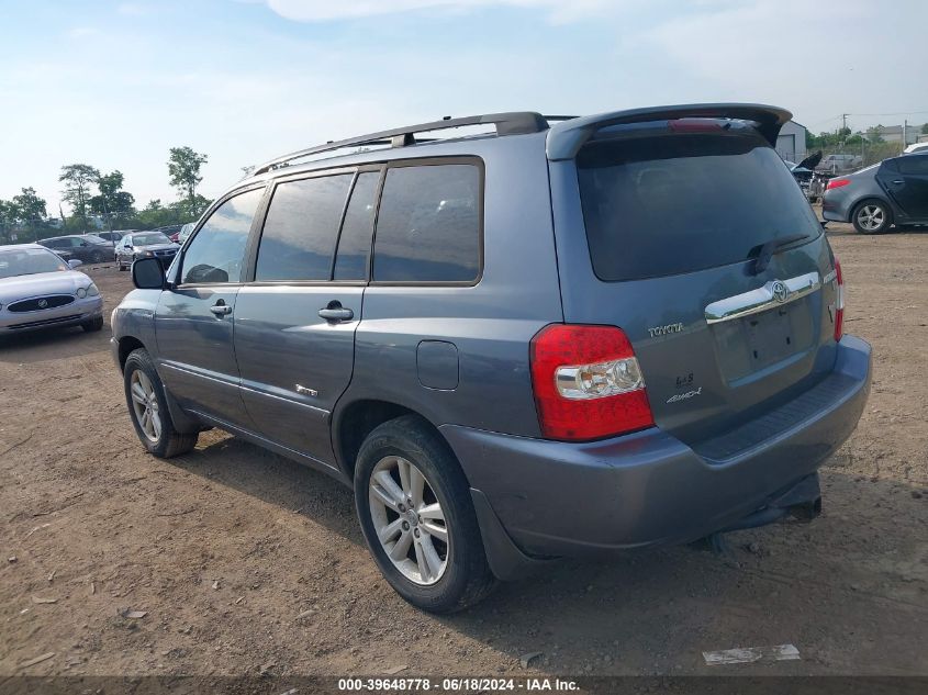 2006 Toyota Highlander Hybrid Limited V6 VIN: JTEEW21AX60033115 Lot: 39648778