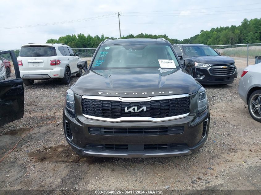 2022 Kia Telluride Ex VIN: 5XYP3DHC0NG309688 Lot: 39648826