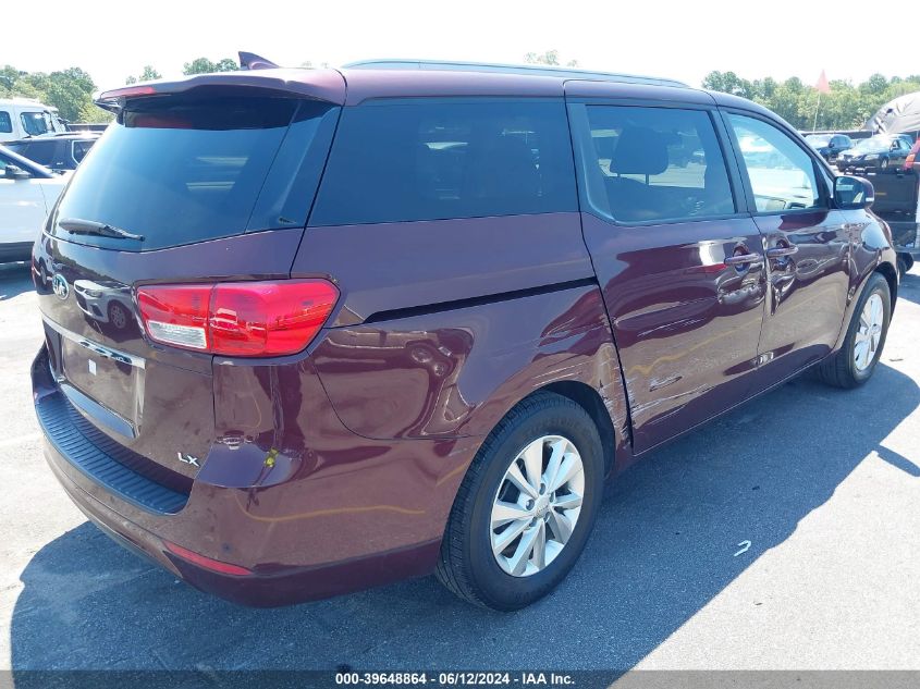 2016 Kia Sedona Lx VIN: KNDMB5C11G6161235 Lot: 39648864