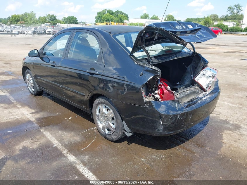 2009 Kia Spectra Lx VIN: KNAFE221095647332 Lot: 39649003