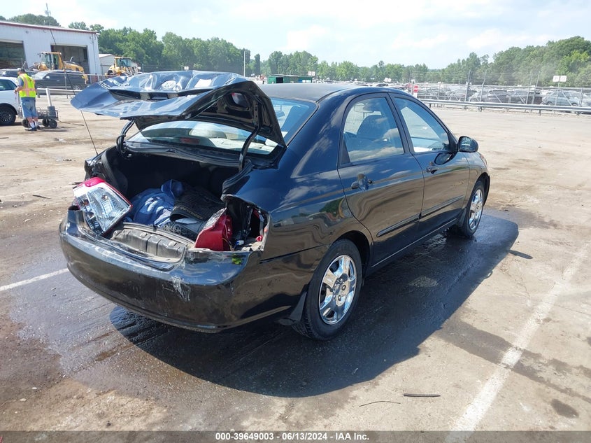 2009 Kia Spectra Lx VIN: KNAFE221095647332 Lot: 39649003