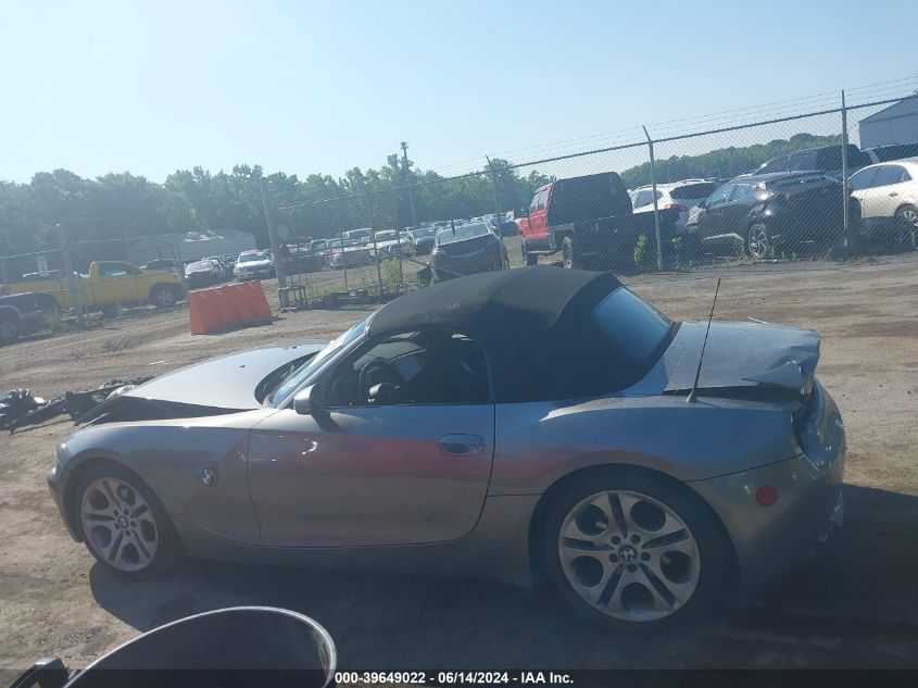 2005 BMW Z4 3.0I VIN: 4USBT535X5LU09885 Lot: 39649022