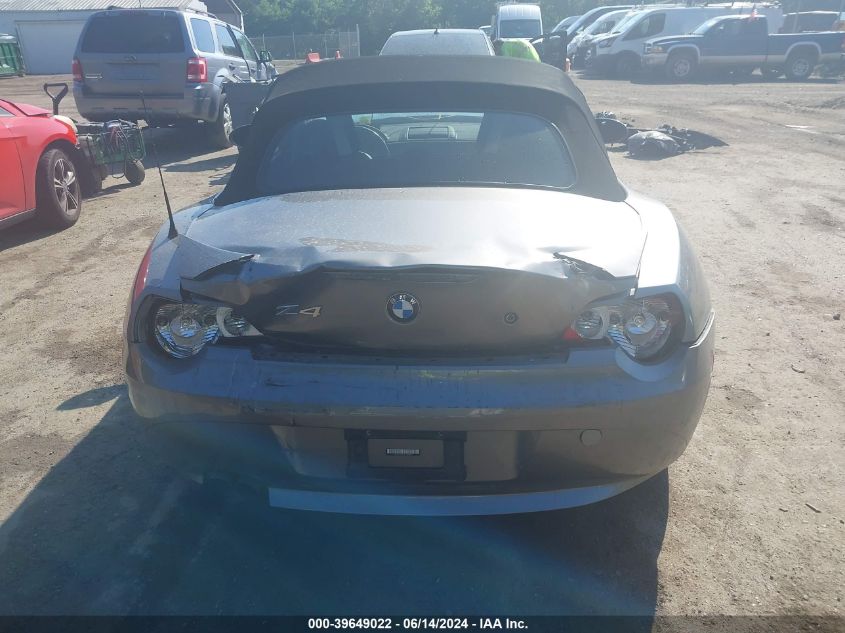 2005 BMW Z4 3.0I VIN: 4USBT535X5LU09885 Lot: 39649022