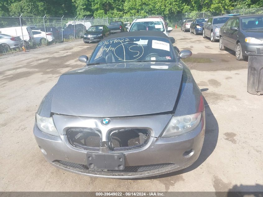 2005 BMW Z4 3.0I VIN: 4USBT535X5LU09885 Lot: 39649022