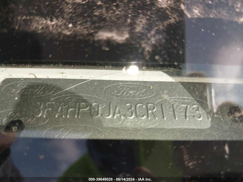 2012 Ford Fusion Sel VIN: 3FAHP0JA3CR117314 Lot: 39649028