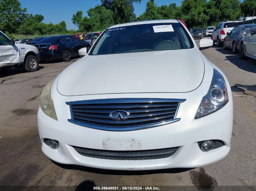 2012 Infiniti G25X VIN: JN1DV6AR2CM860727 Lot: 39649051