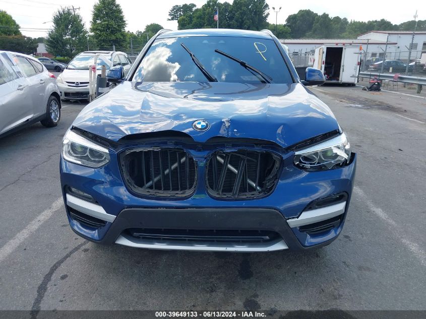 2021 BMW X3 Sdrive30I VIN: 5UXTY3C08M9E27612 Lot: 39649133
