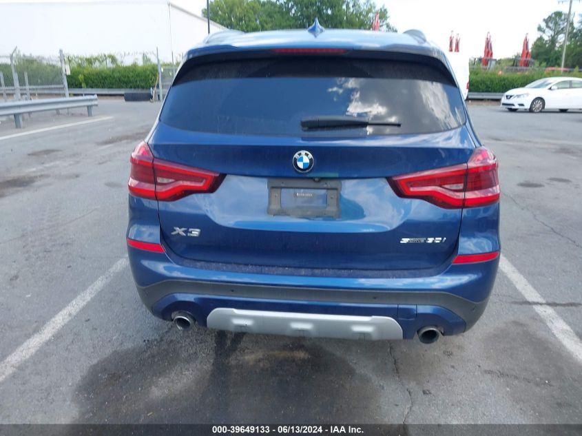 2021 BMW X3 Sdrive30I VIN: 5UXTY3C08M9E27612 Lot: 39649133