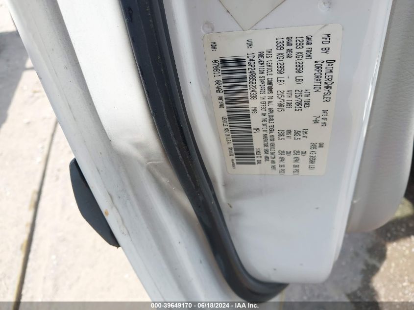 2005 Dodge Grand Caravan Se VIN: 1D4GP24R85B224338 Lot: 39649170