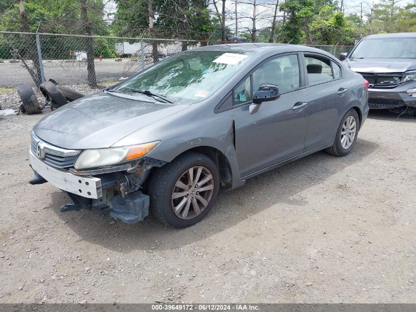 2012 Honda Civic Ex-L VIN: 2HGFB2F9XCH529883 Lot: 39649172