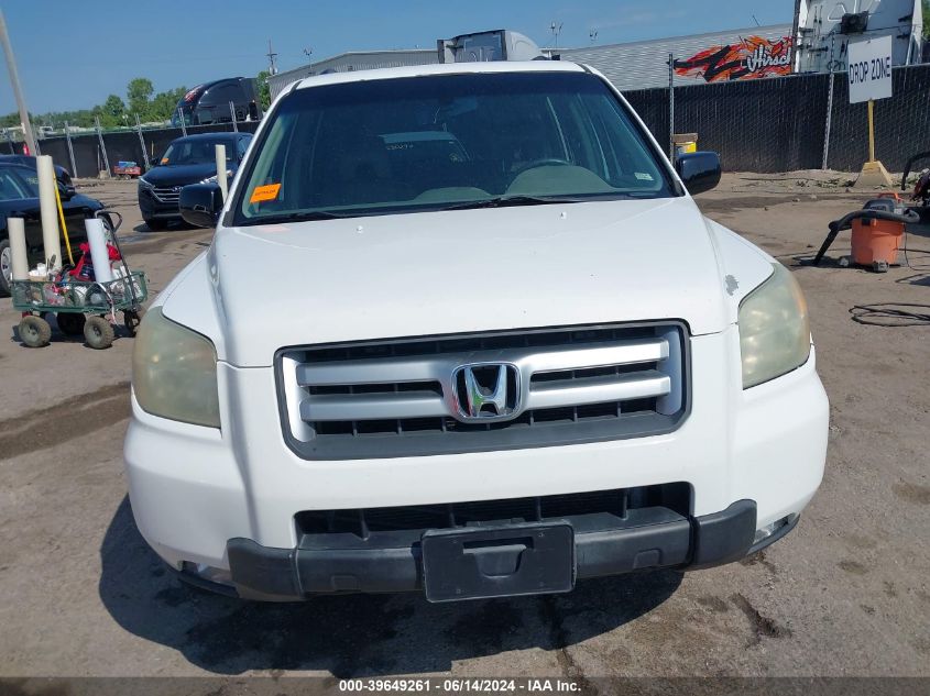 2006 Honda Pilot Ex-L VIN: 2HKYF18666H522904 Lot: 39649261