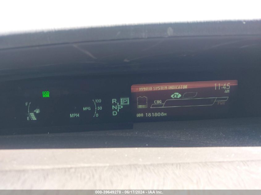 2012 Toyota Prius Two VIN: JTDKN3DU6C5510188 Lot: 39649278