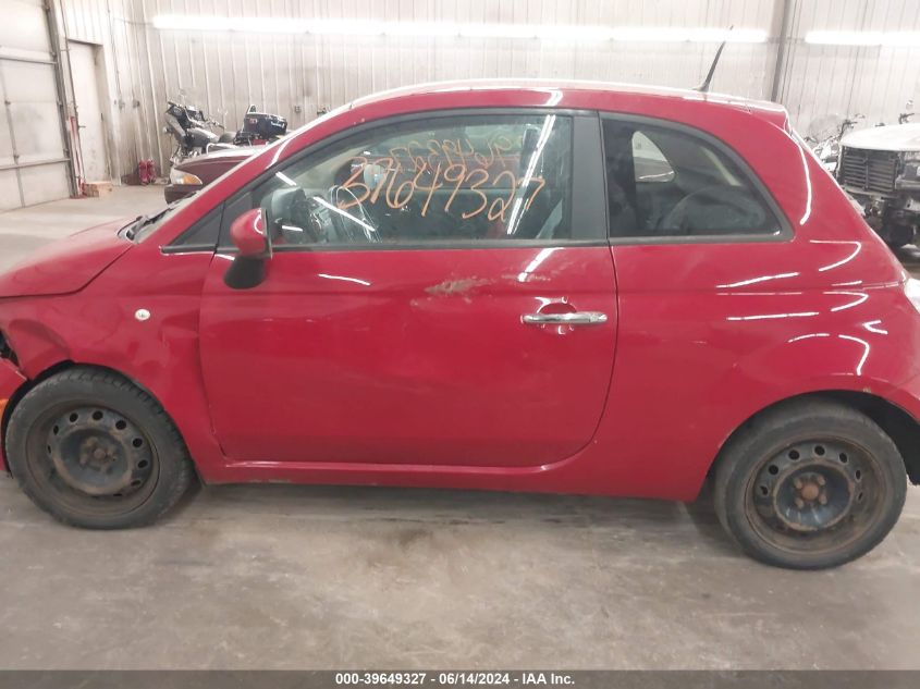 2012 Fiat 500 Pop VIN: 3C3CFFAR5CT348948 Lot: 39649327