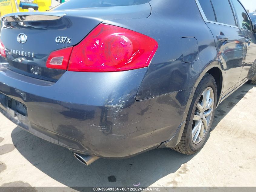 2009 Infiniti G37X VIN: JNKCV61F29M353820 Lot: 39649334