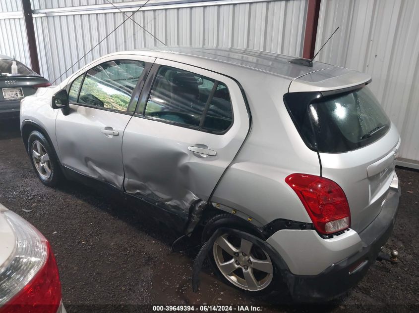 2015 Chevrolet Trax 1Ls VIN: KL7CJPSBXFB108704 Lot: 39649394
