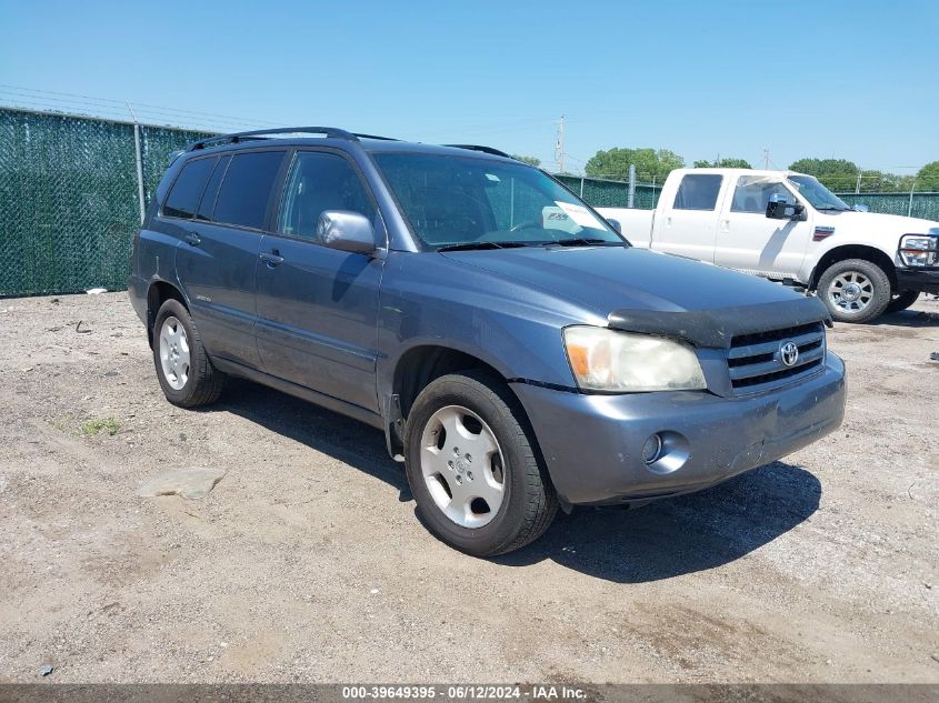 2007 Toyota Highlander Limited V6 VIN: JTEEP21AX70224340 Lot: 39649395