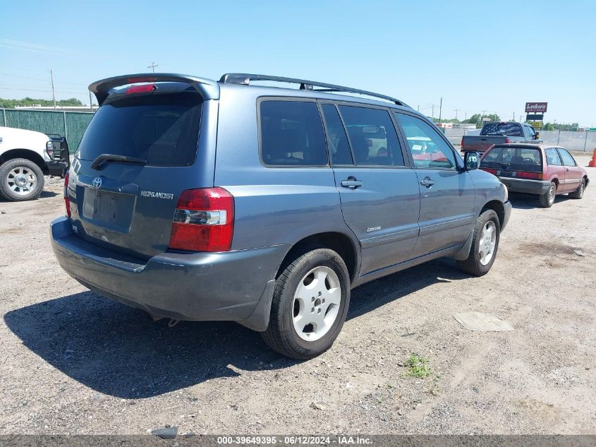 2007 Toyota Highlander Limited V6 VIN: JTEEP21AX70224340 Lot: 39649395