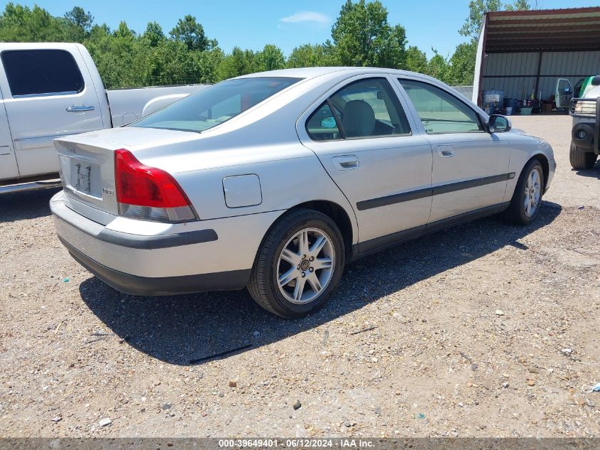 2002 Volvo S60 2.4 VIN: YV1RS61R422185575 Lot: 39649401