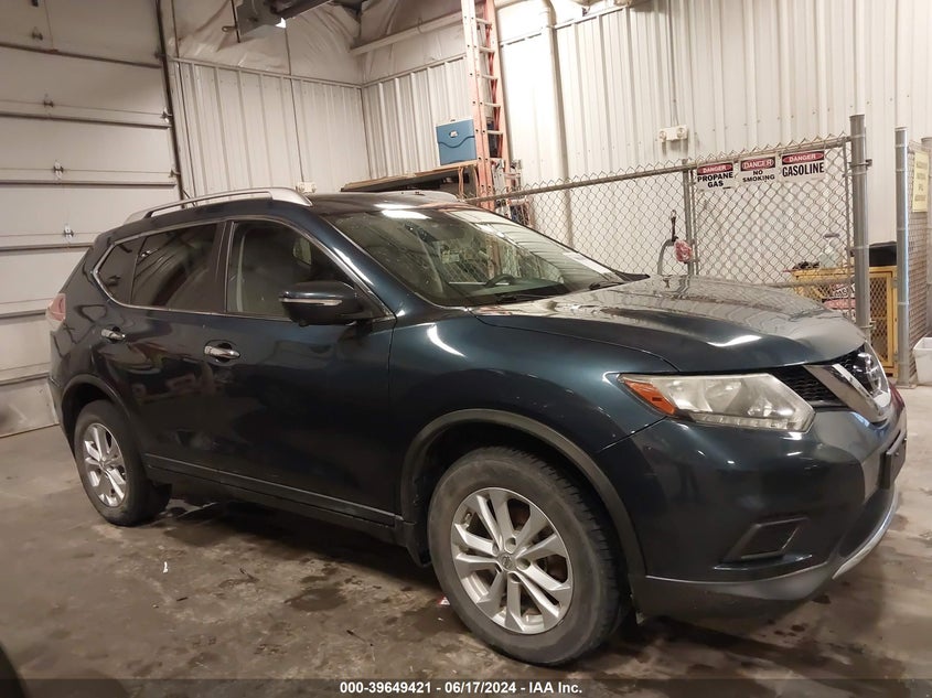2015 Nissan Rogue Sv VIN: KNMAT2MV4FP569477 Lot: 39649421