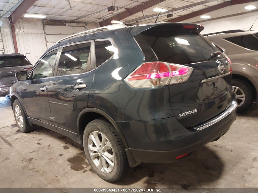 2015 Nissan Rogue Sv VIN: KNMAT2MV4FP569477 Lot: 39649421