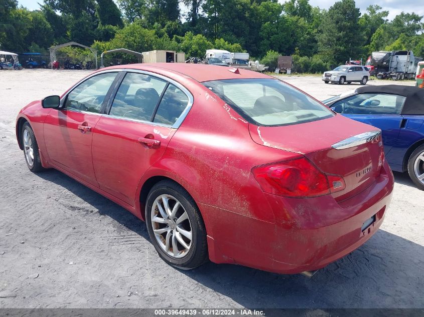 JNKBV61F28M254165 | 2008 INFINITI G35X