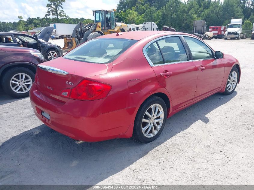 JNKBV61F28M254165 | 2008 INFINITI G35X