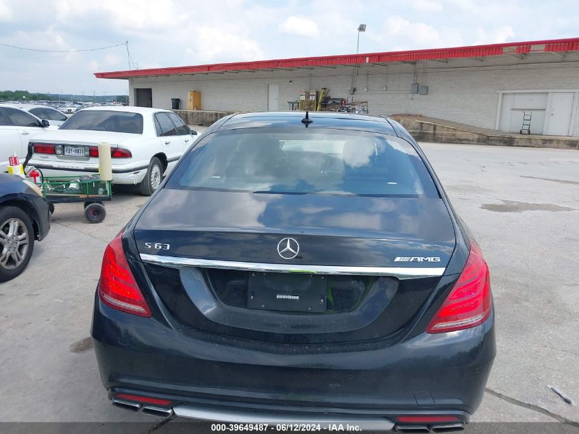 2016 Mercedes-Benz Amg S 63 4Matic VIN: WDDUG7JB4GA234268 Lot: 39649487