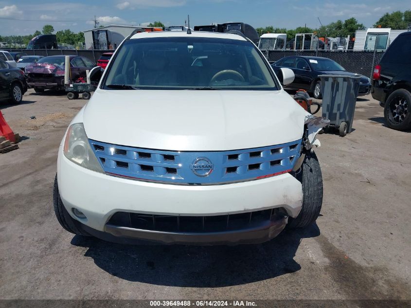 2004 Nissan Murano Sl VIN: JN8AZ08W24W342222 Lot: 39649488