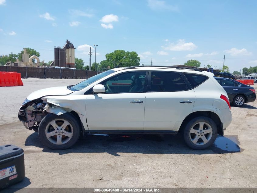2004 Nissan Murano Sl VIN: JN8AZ08W24W342222 Lot: 39649488