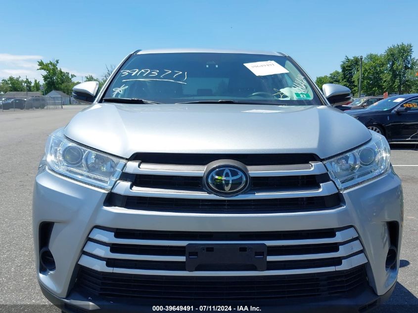 2018 Toyota Highlander Le VIN: 5TDBZRFH5JS915294 Lot: 39649491