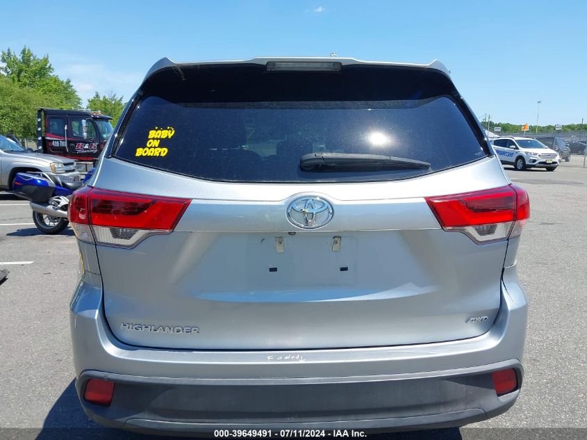 2018 Toyota Highlander Le VIN: 5TDBZRFH5JS915294 Lot: 39649491