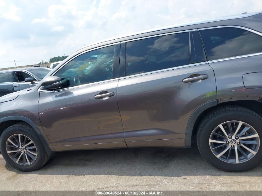 2018 Toyota Highlander Xle VIN: 5TDKZRFH9JS538016 Lot: 39649524