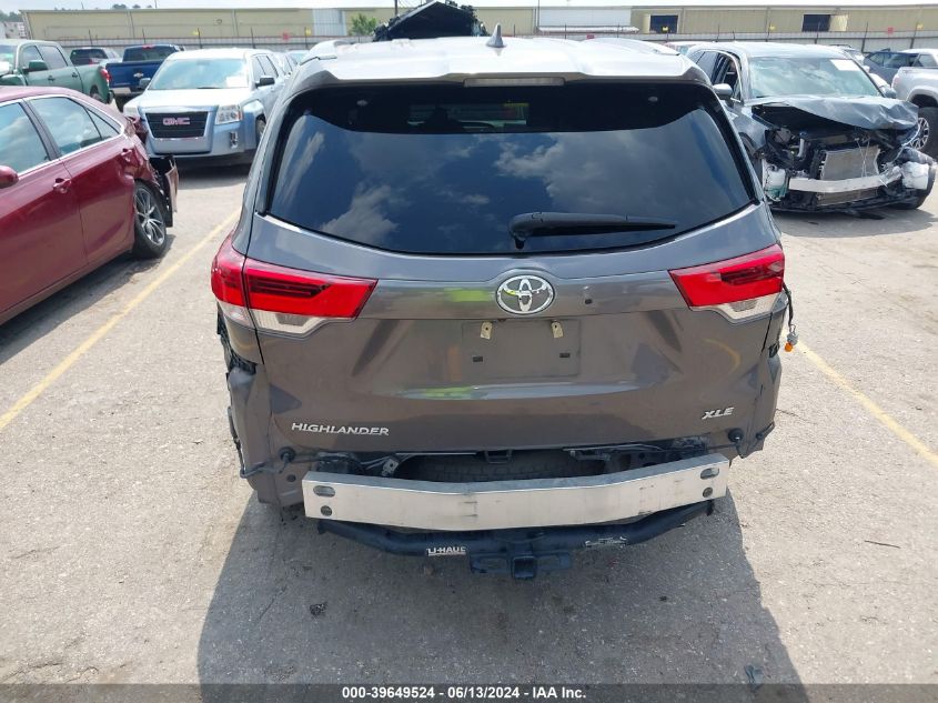 2018 Toyota Highlander Xle VIN: 5TDKZRFH9JS538016 Lot: 39649524