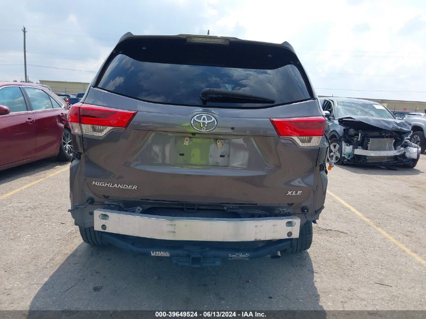 2018 Toyota Highlander Xle VIN: 5TDKZRFH9JS538016 Lot: 39649524