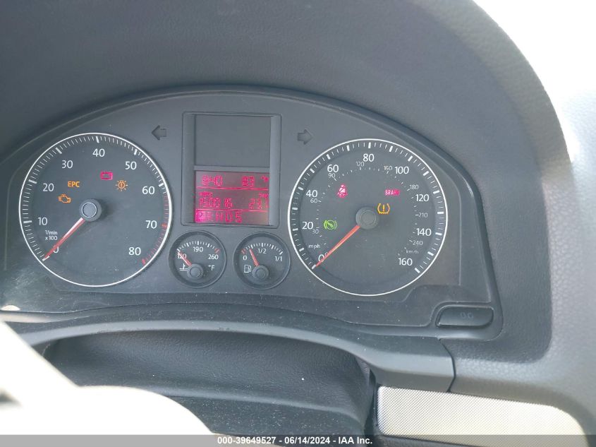 2009 Volkswagen Jetta S VIN: 3VWJZ71K69M167568 Lot: 39649527