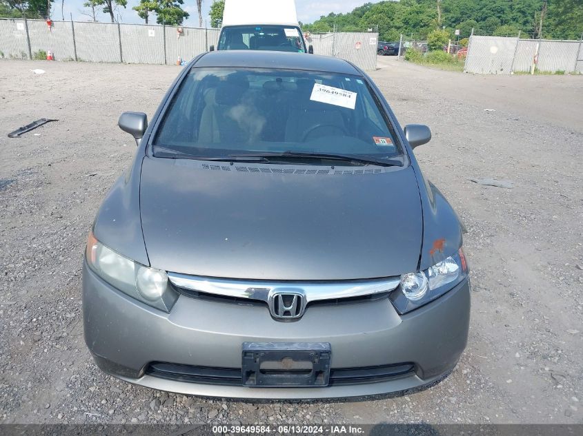 2007 Honda Civic Lx VIN: 1HGFA165X7L022825 Lot: 39649584