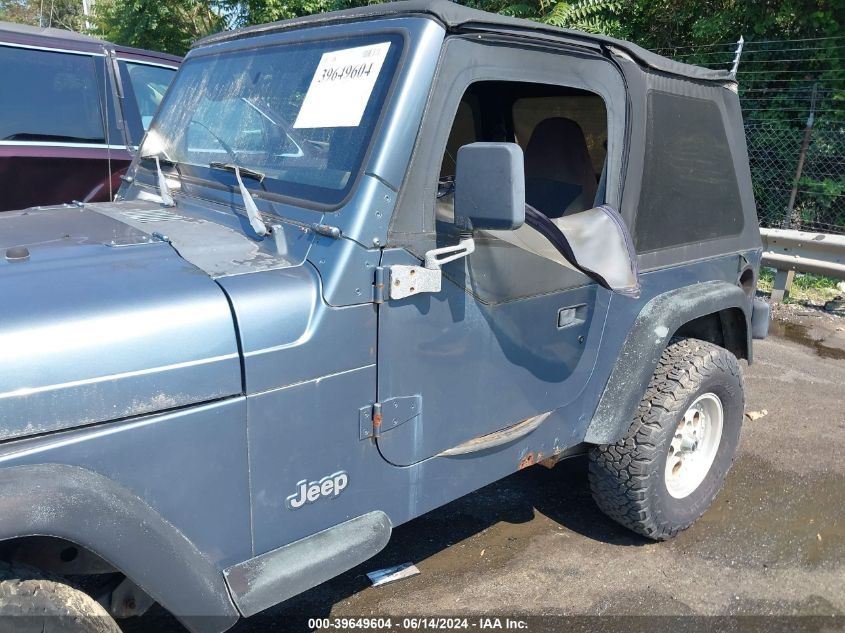 1998 Jeep Wrangler Se VIN: 1J4FY29PXWP731009 Lot: 39649604