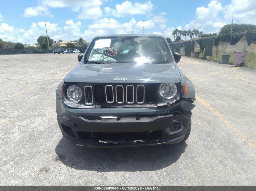 2018 Jeep Renegade Sport 4X4 VIN: ZACCJBAB3JPH00368 Lot: 39649641