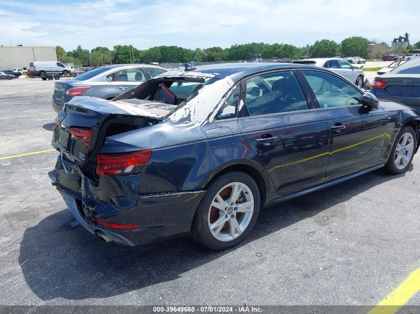 2018 Audi A4 2.0T Premium/2.0T Tech Premium VIN: WAUDNAF49JA116342 Lot: 39649668