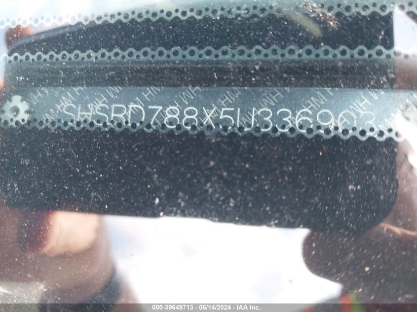 2005 Honda Cr-V Ex VIN: SHSRD788X5U336903 Lot: 39649713