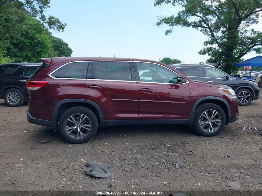 2019 Toyota Highlander Le Plus VIN: 5TDBZRFHXKS985603 Lot: 39649723