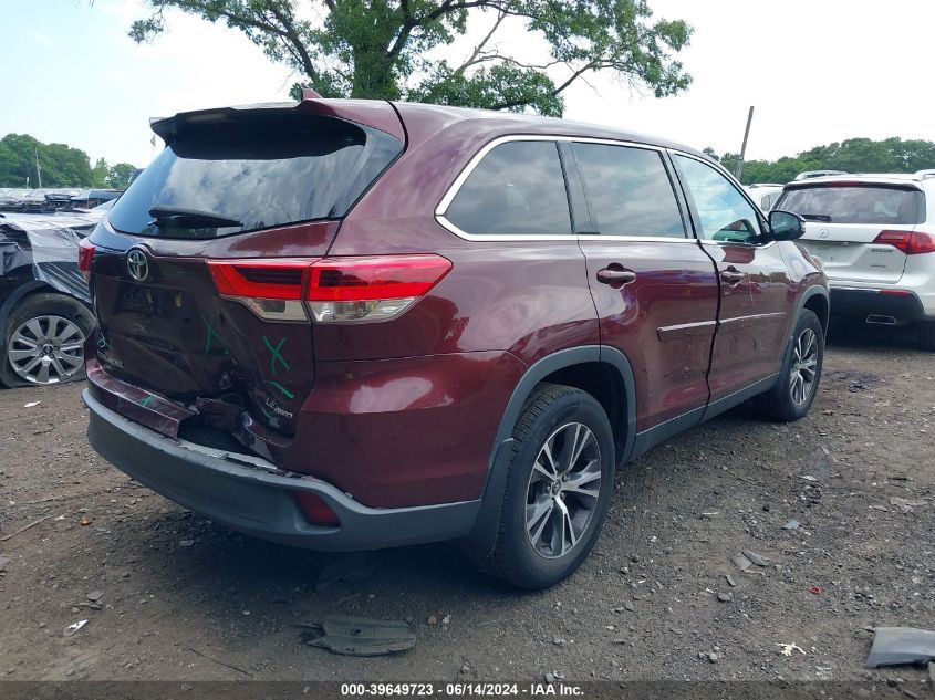 2019 Toyota Highlander Le Plus VIN: 5TDBZRFHXKS985603 Lot: 39649723