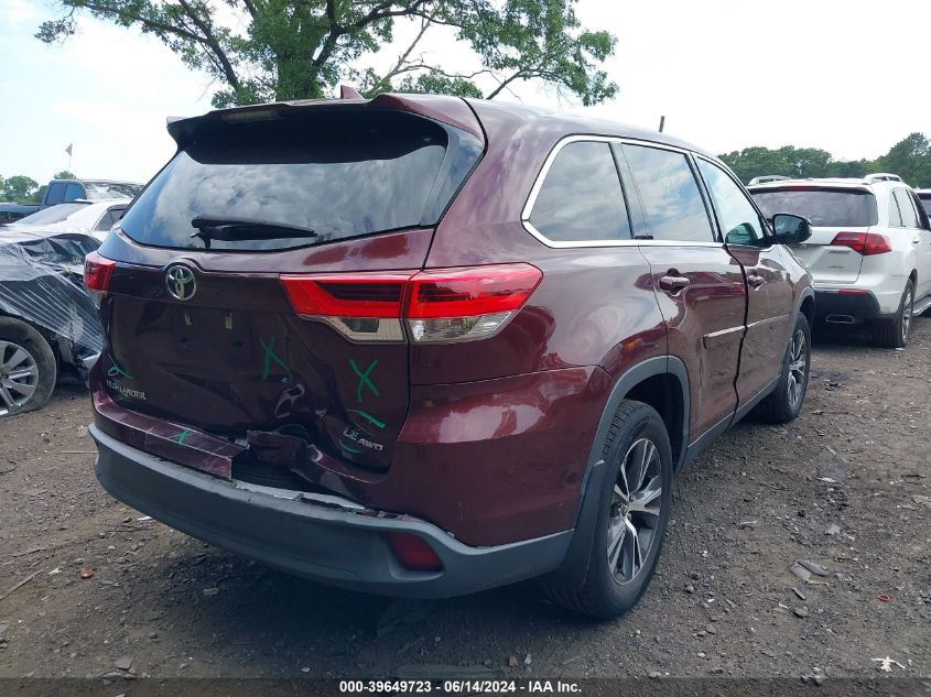 2019 Toyota Highlander Le Plus VIN: 5TDBZRFHXKS985603 Lot: 39649723