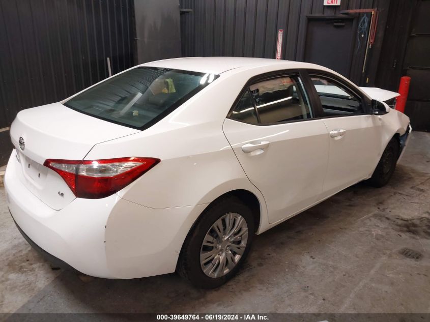 2014 Toyota Corolla Le VIN: 5YFBURHE8EP077522 Lot: 39649764