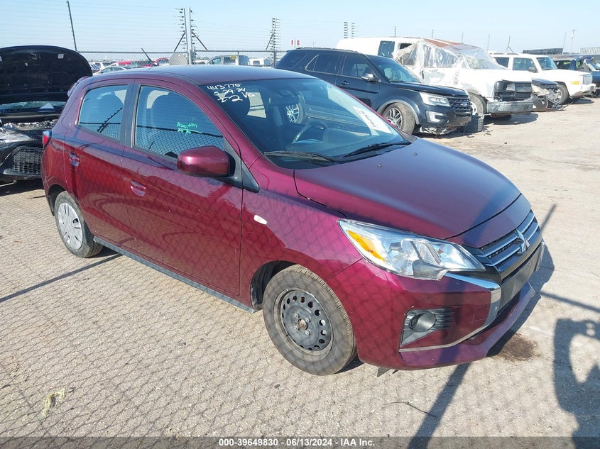 VIN ML32AUHJXMH010801 2021 MITSUBISHI MIRAGE CARBONITE EDITION/ES/LE