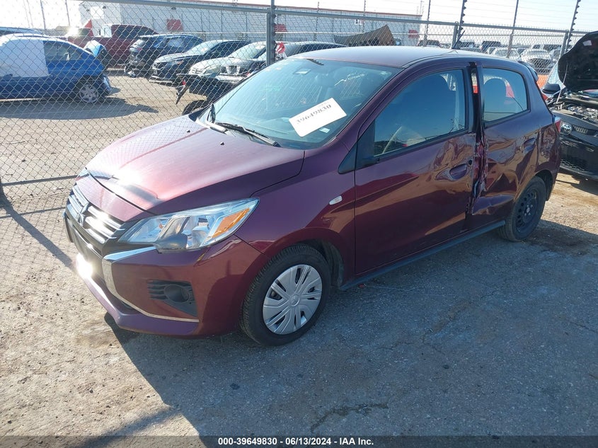 VIN ML32AUHJXMH010801 2021 MITSUBISHI MIRAGE CARBONITE EDITION/ES/LE