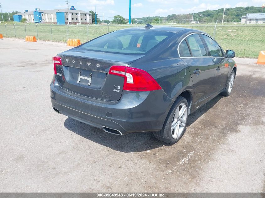 2014 Volvo S60 T5/T5 Platinum/T5 Premier/T5 Premier Plus VIN: YV1612FH9E1288757 Lot: 39649948