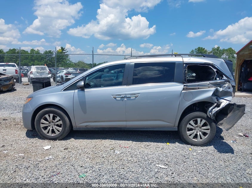2016 Honda Odyssey Ex-L VIN: 5FNRL5H65GB103916 Lot: 39650009