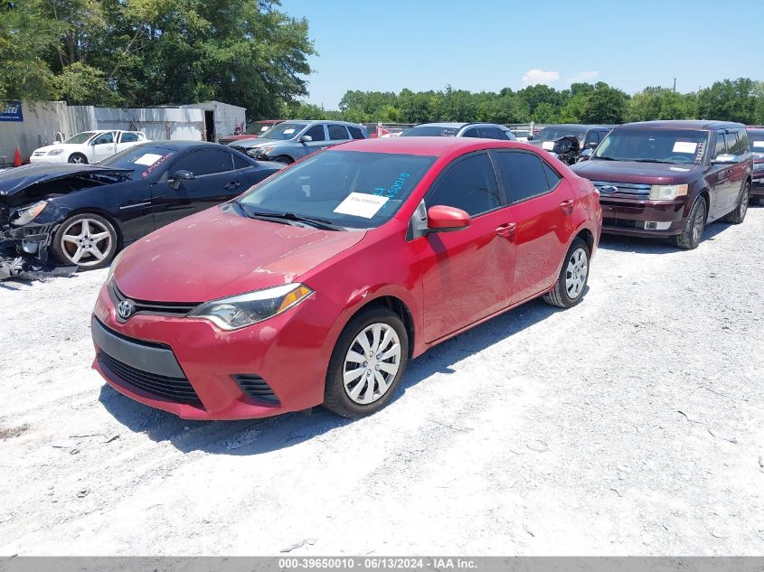 2014 Toyota Corolla Le VIN: 2T1BURHEXEC128924 Lot: 39650010