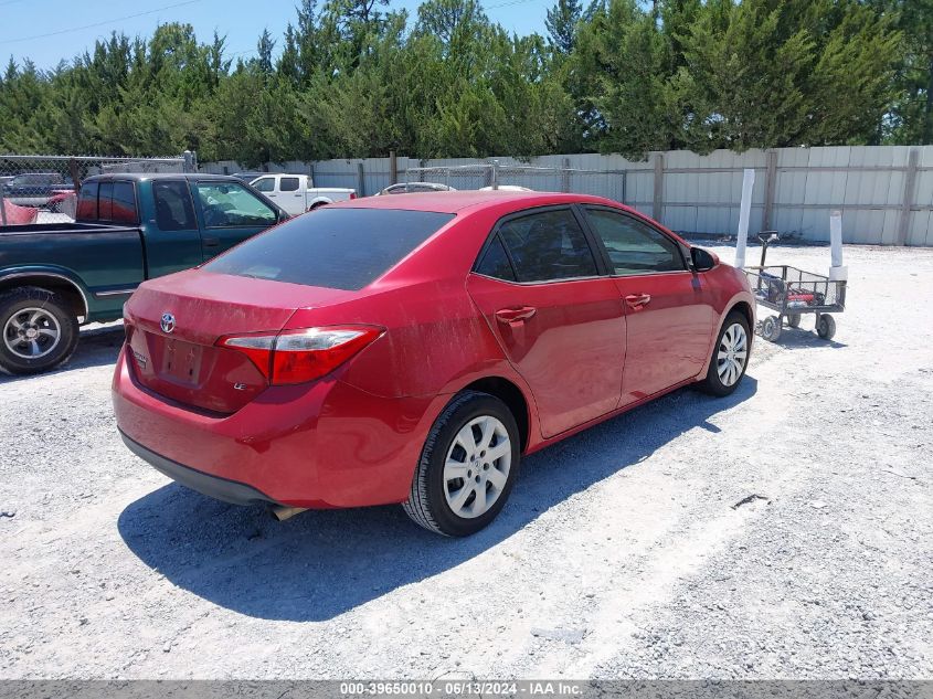 2014 Toyota Corolla Le VIN: 2T1BURHEXEC128924 Lot: 39650010